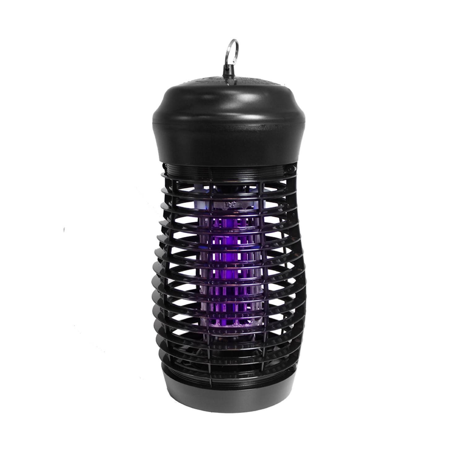 Front. PIC - PIC Outdoor Insect Zapper 1/4 acre 15 W - Black|Blue with UV light glow.
