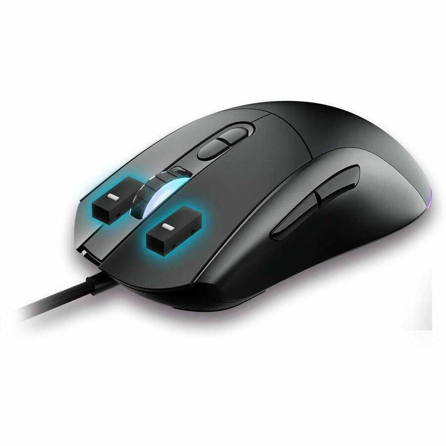 Alt View 7. MSI - MSI FORGE GM320 Gaming Mouse - Optical - Cable - Black - USB 2.0 - 12800 dpi - 7 Button(s) - Left-handed - 1 - Black.