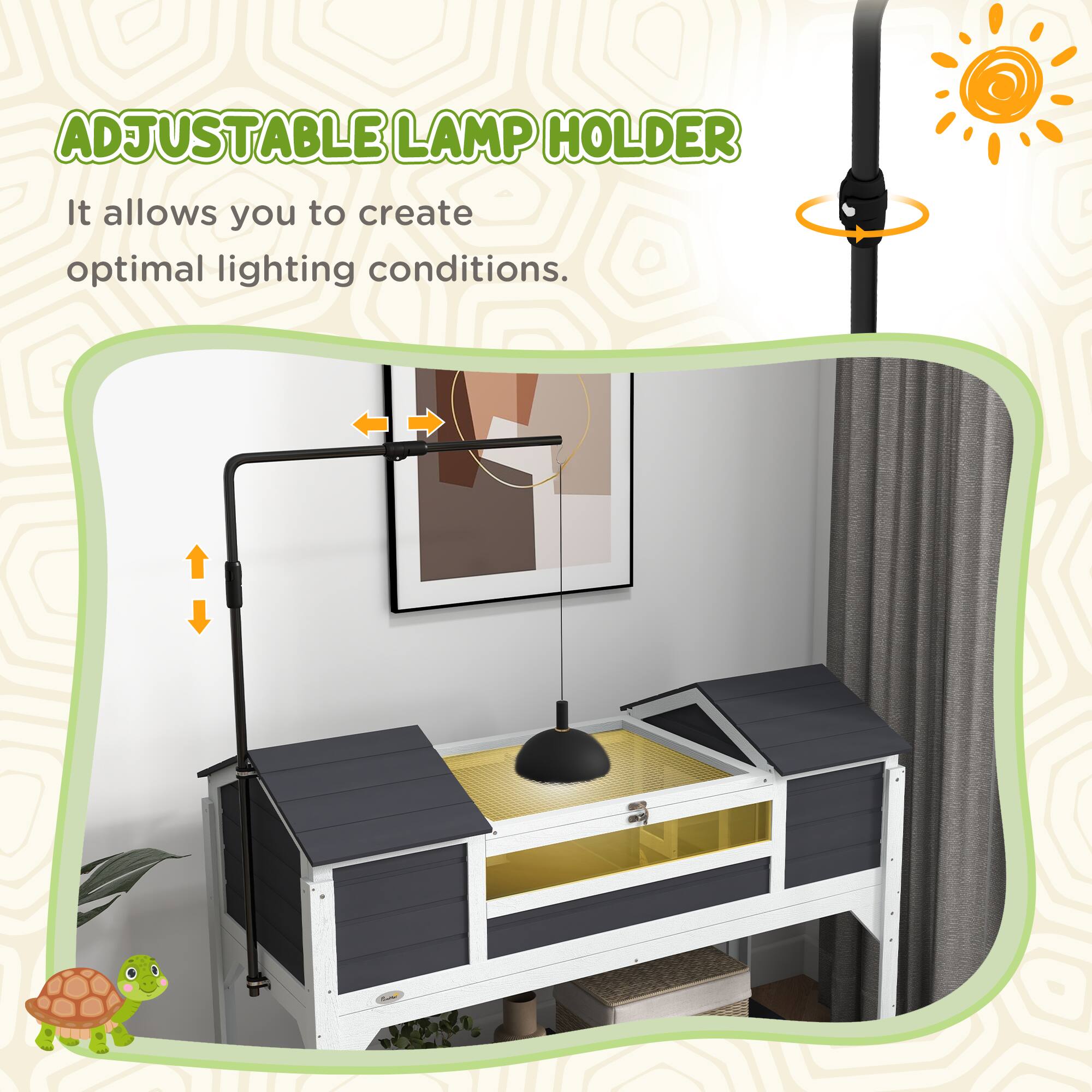 ADJUSTABLE LAMP HOLDER

It allows you to create optimal lighting conditions.