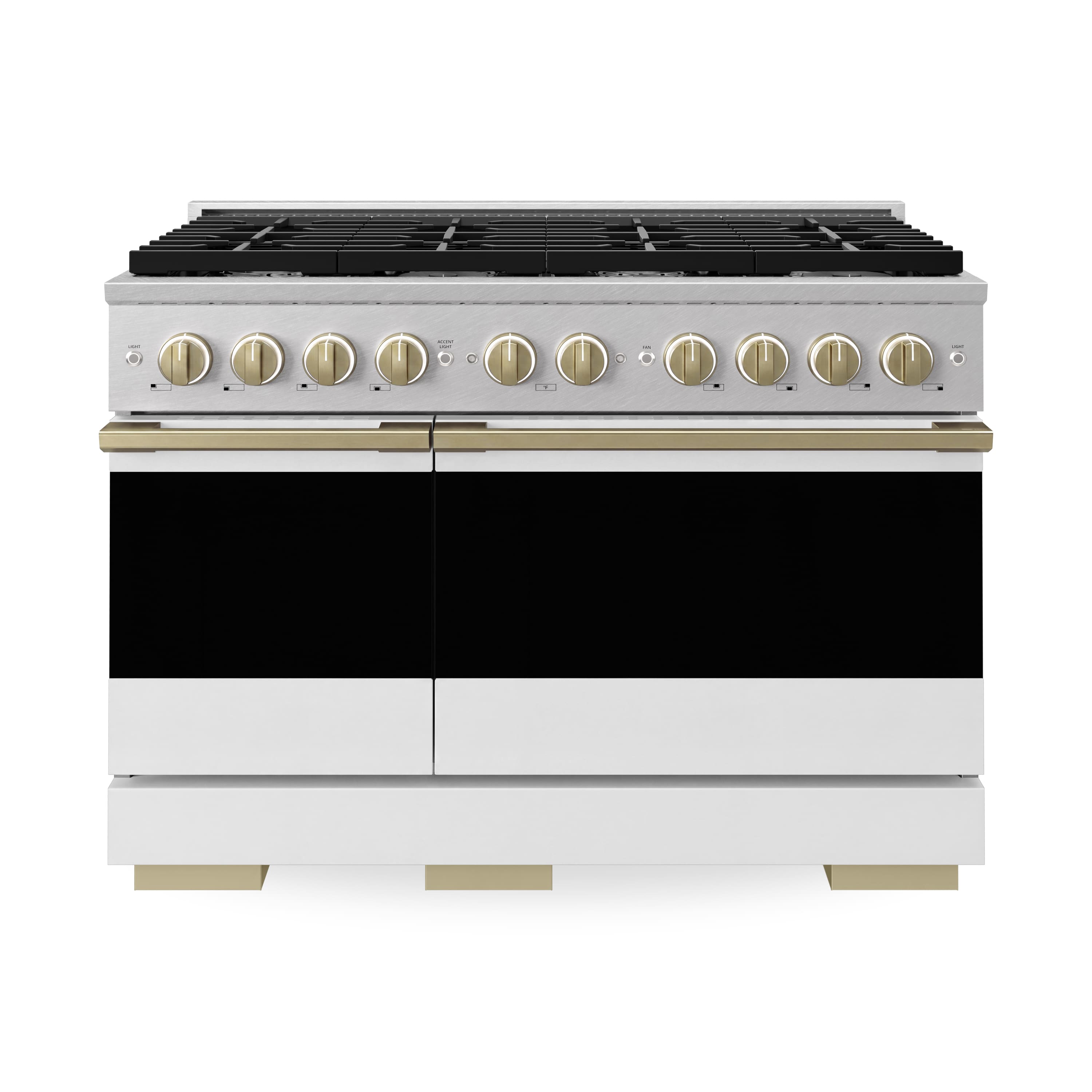 ZLINE - Autograph 48 in. 6.7 cu. ft. Marino Dual Fuel Freestanding Range w/ 8 Burners in Satin Steel w/ White & Bronze Accents - Satin Stainless Steel price history on PriceWatchPro