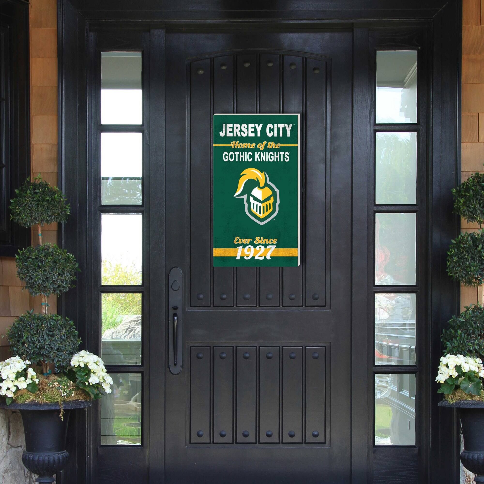 JERSEY CITY  
Home of the  
GOTHIC KNIGHTS  

Ever Since  
1927