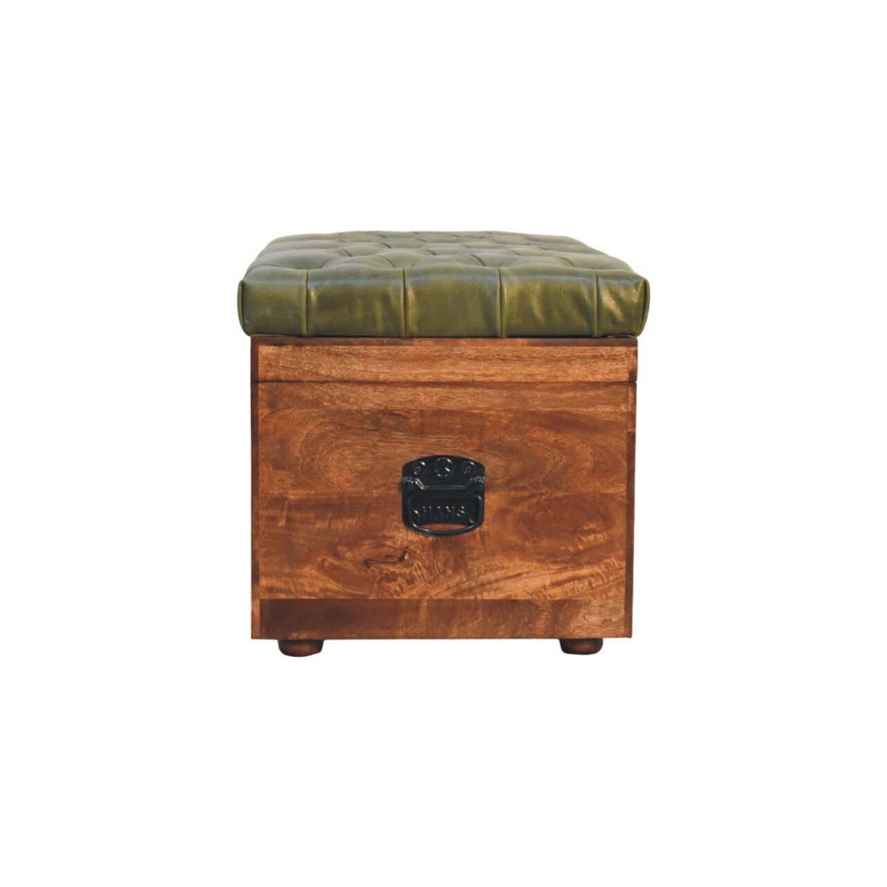 Alt View 5. Artisan Furniture - Artisan Furniture Solid Wood Roasted Almond Storage Trunk Bench, Brown - Brown.