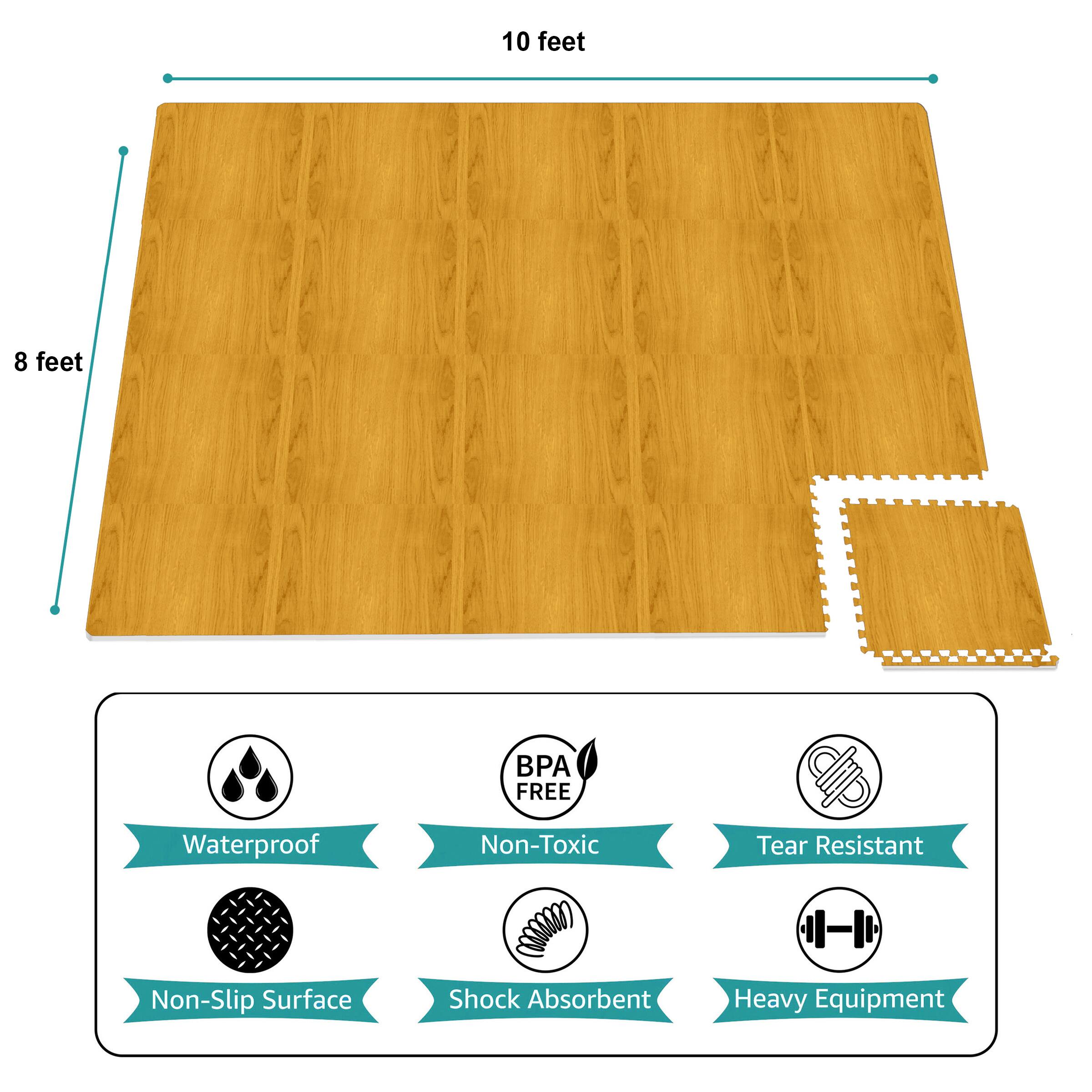 10 feet x 8 feet  
BPA FREE  
Waterproof  
Non-Toxic  
Tear Resistant  
Non-Slip Surface  
Shock Absorbent  
Heavy Equipment