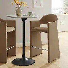 Talia 41 Inch Performance Velvet Bar Stool by Modway - Taupe