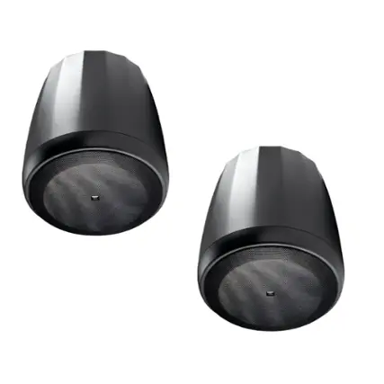 Front. JBL - Control C67P/T 6.5" 150W 8 Ohm and 70V/100V Full-Range Pendant Speaker-Pair - Black.