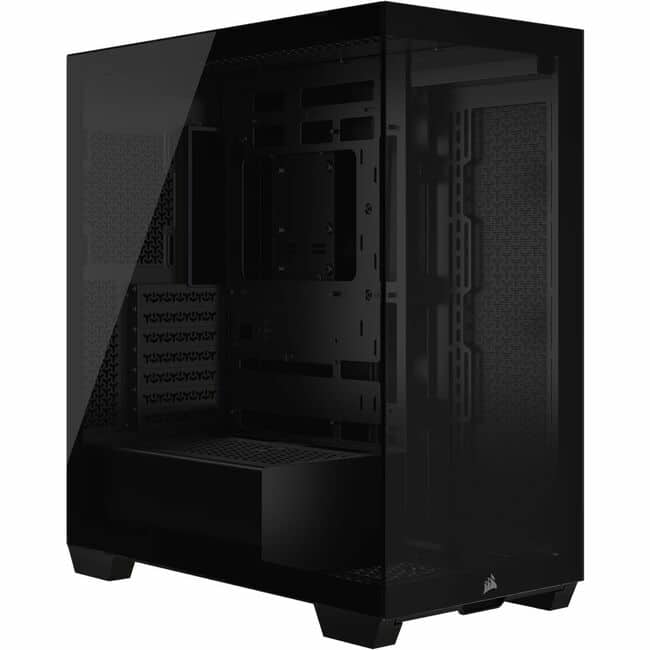 CORSAIR - 3500X Mid-Tower PC Case - Mid-tower - Black - Tempered Glass - Mini ITX, Micro ATX, ATX, EATX Motherboard - Black