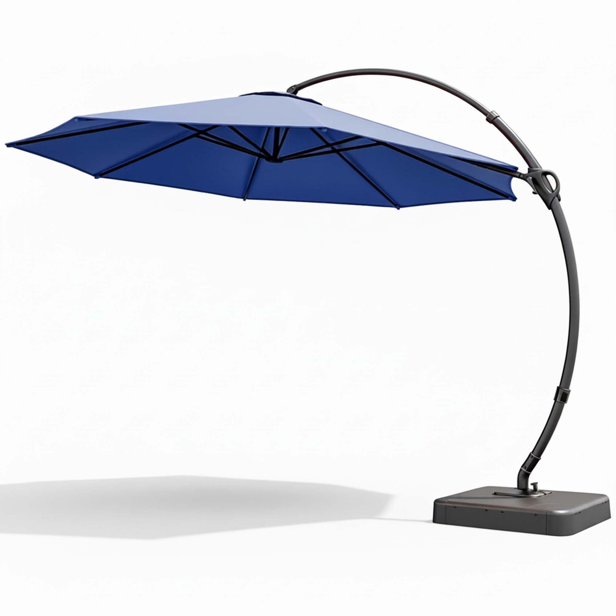 Front. Boyel Living - 11ft New Navy Blue Cantilever Patio Umbrella UV Protection - Navy blue.