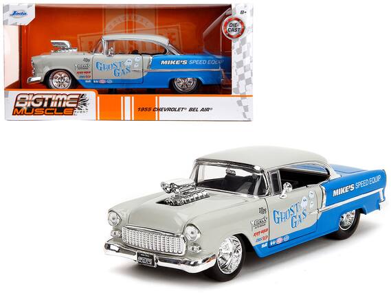 Jada
BIGTIME MUSCLE
1955 CHEVROLET BEL AIR
MIKE'S SPEED EQUIP
GHOST GAS
Ben's AUTO SUPPLY
Hot
DIE-CAST
8+