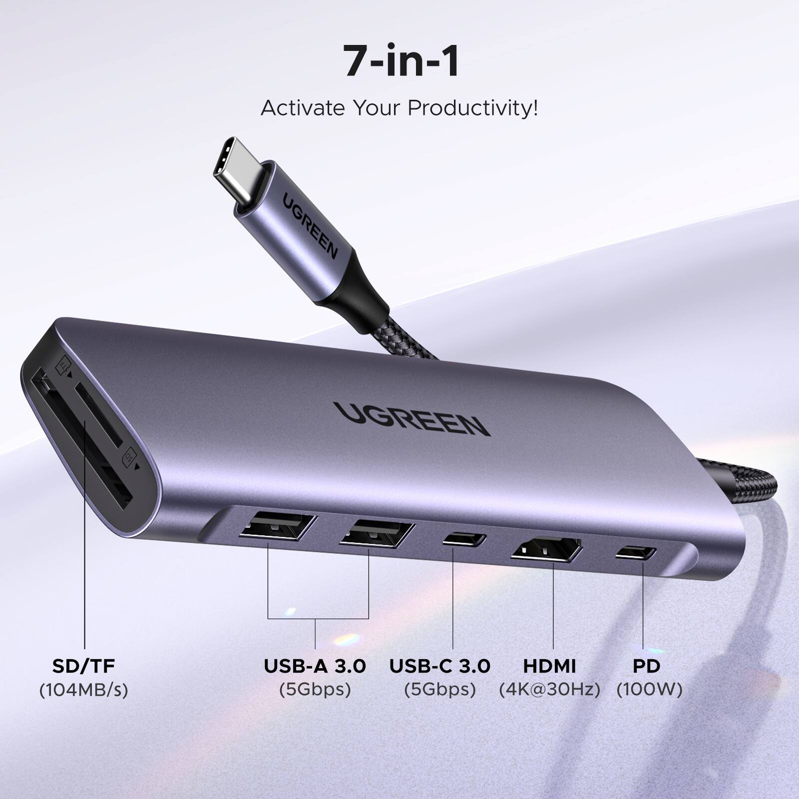 UGREEN Revodok 1071 USB C Hub - Thumbnail 3