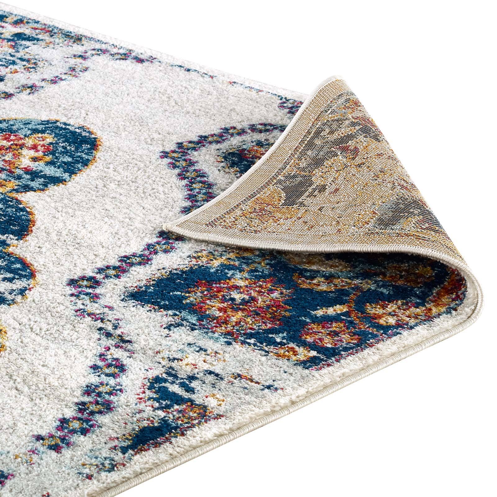 Alt View 3. Modway - Entourage Malia Distressed Vintage Floral Vintage Medallion Area Rug - Multicolored.