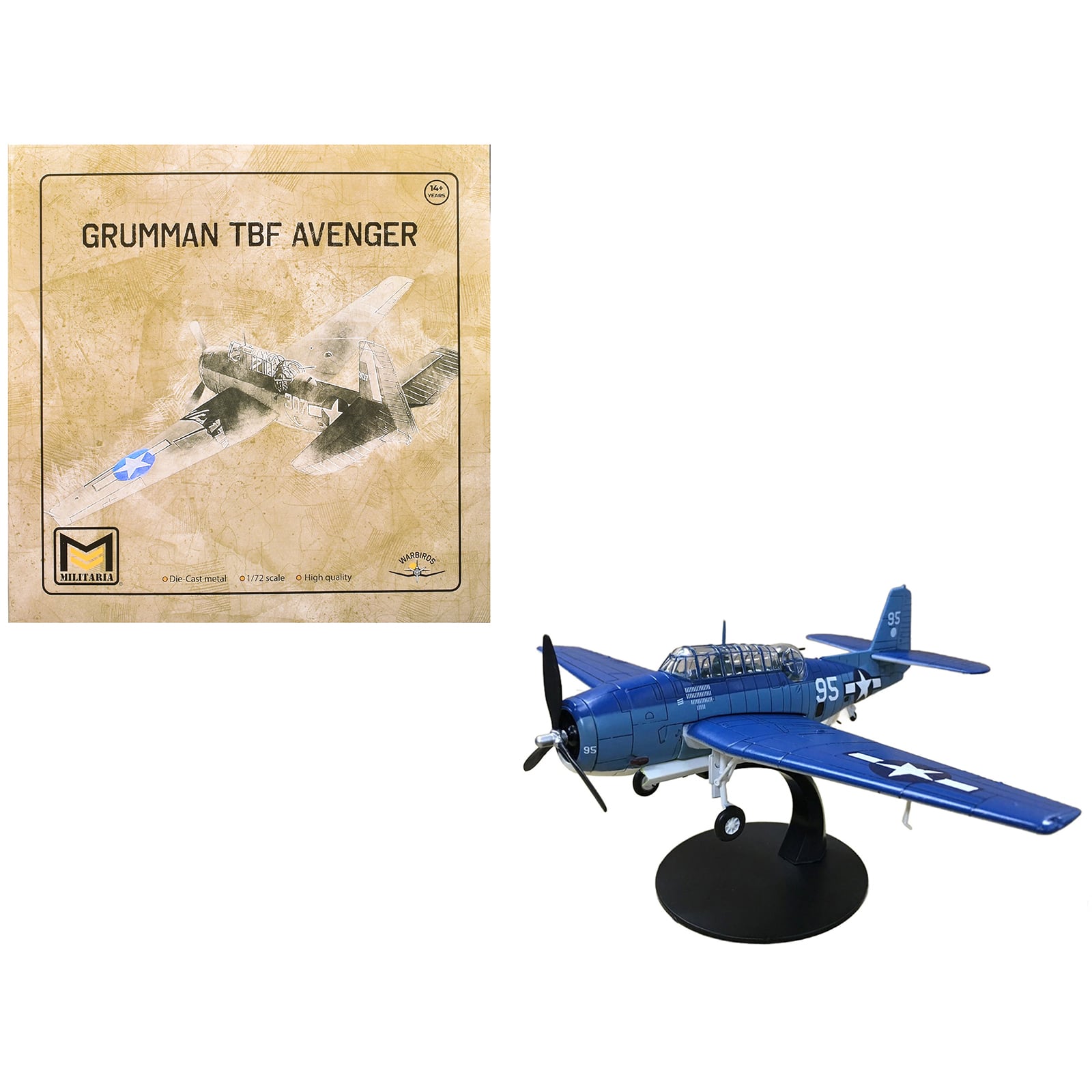 "Grumman TBF Avenger Bomber Aircraft ""White 95, USS Hornet"" (1944) United States Navy 1/72 Model by Militaria Die Cast" price history on PriceWatchPro
