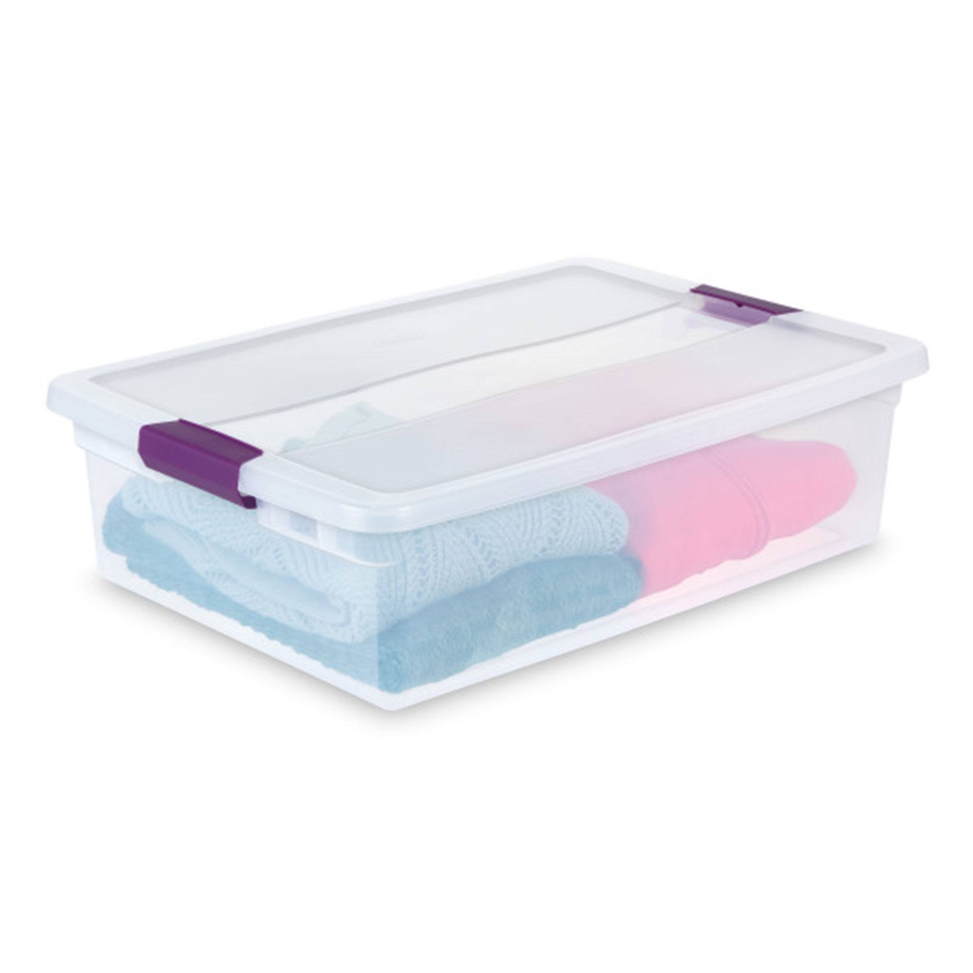Alt View 5. Sterilite - Sterilite 32 Quart Clear View Storage Container Tote w/ Latching Lid, 24 Pack.
