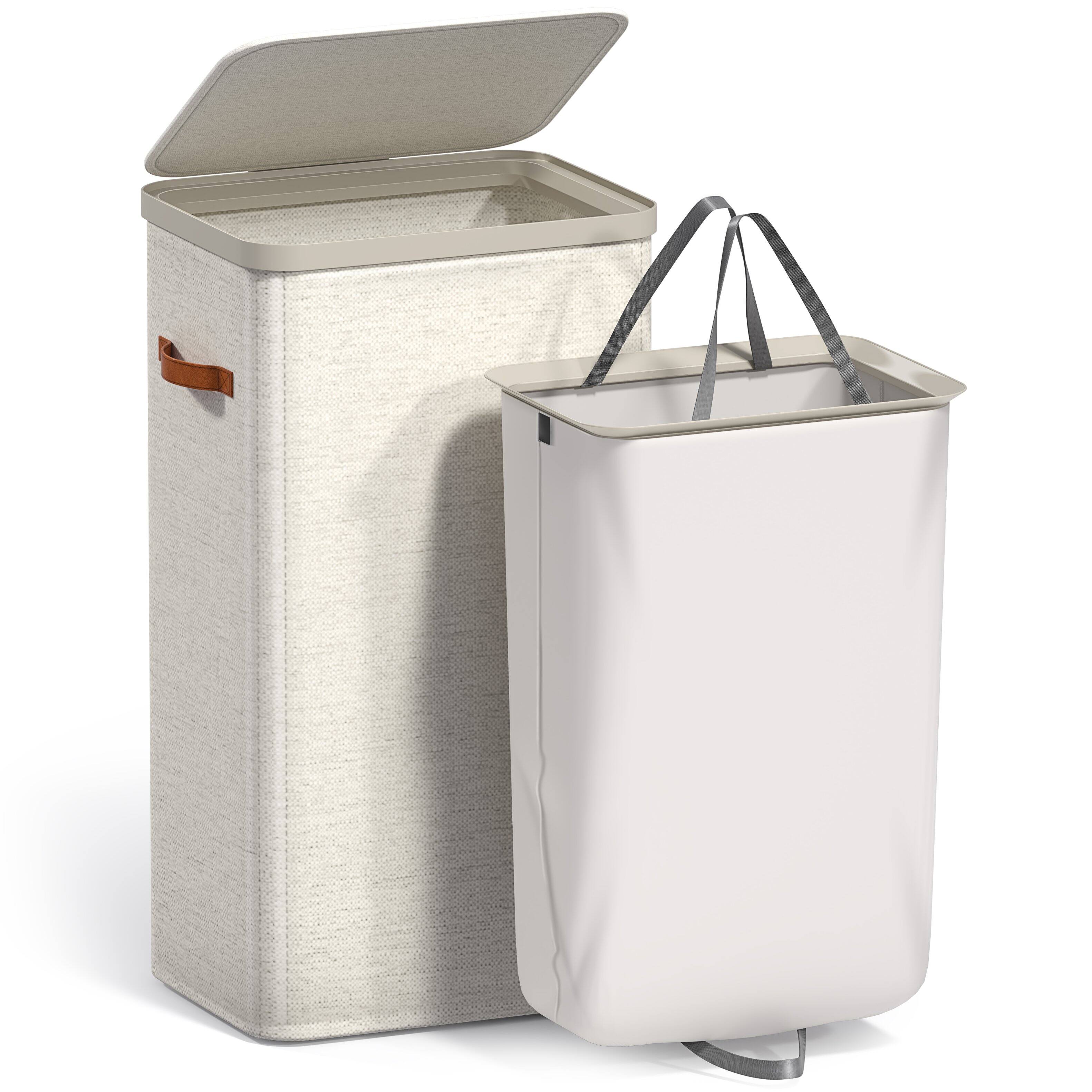 Alt View 7. Sorbus - Sorbus Fabric Laundry Hamper, Collapsible 1-Compartment Laundry Basket with Removable Laundry Bag - Beige.