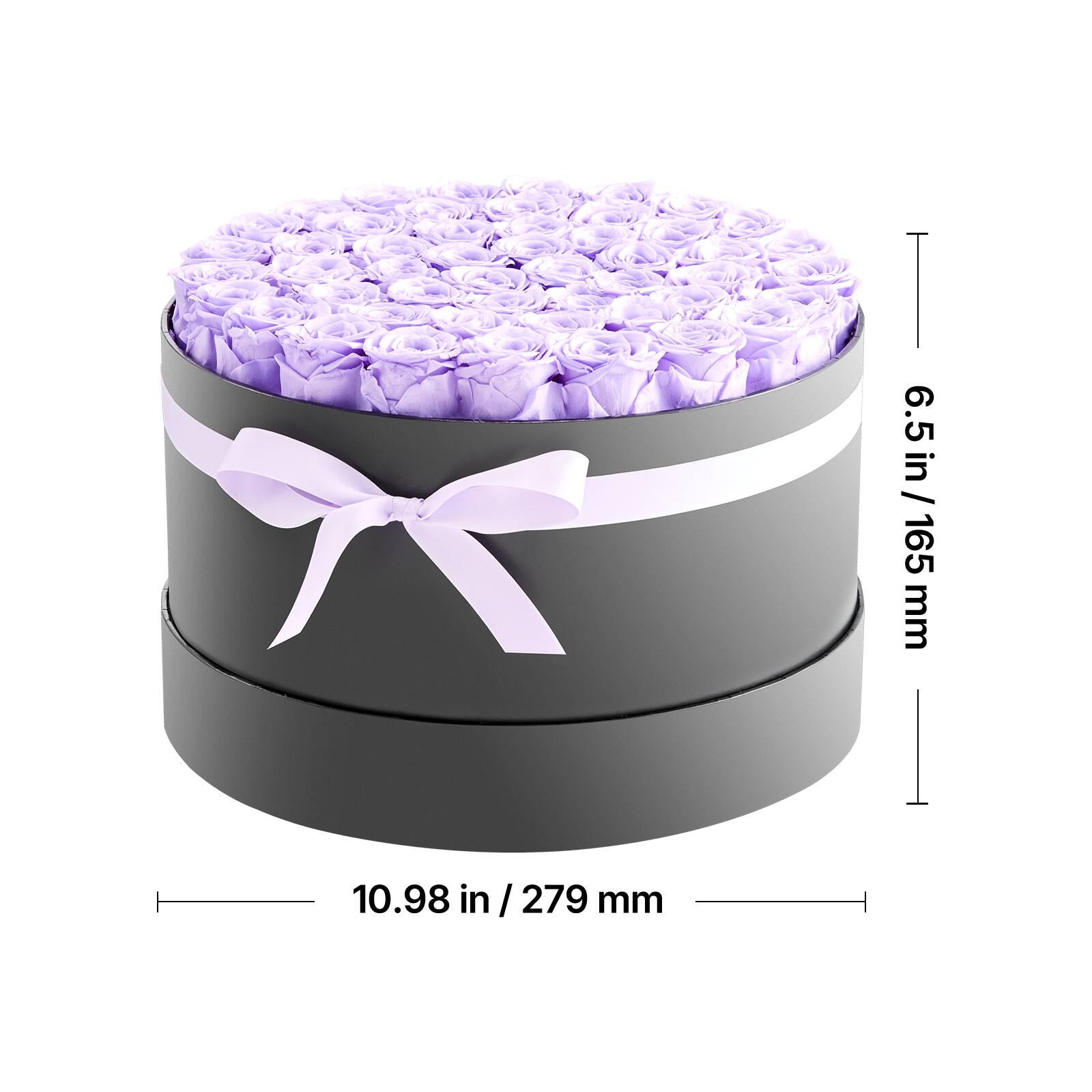 6.5 in / 165 mm  
10.98 in / 279 mm