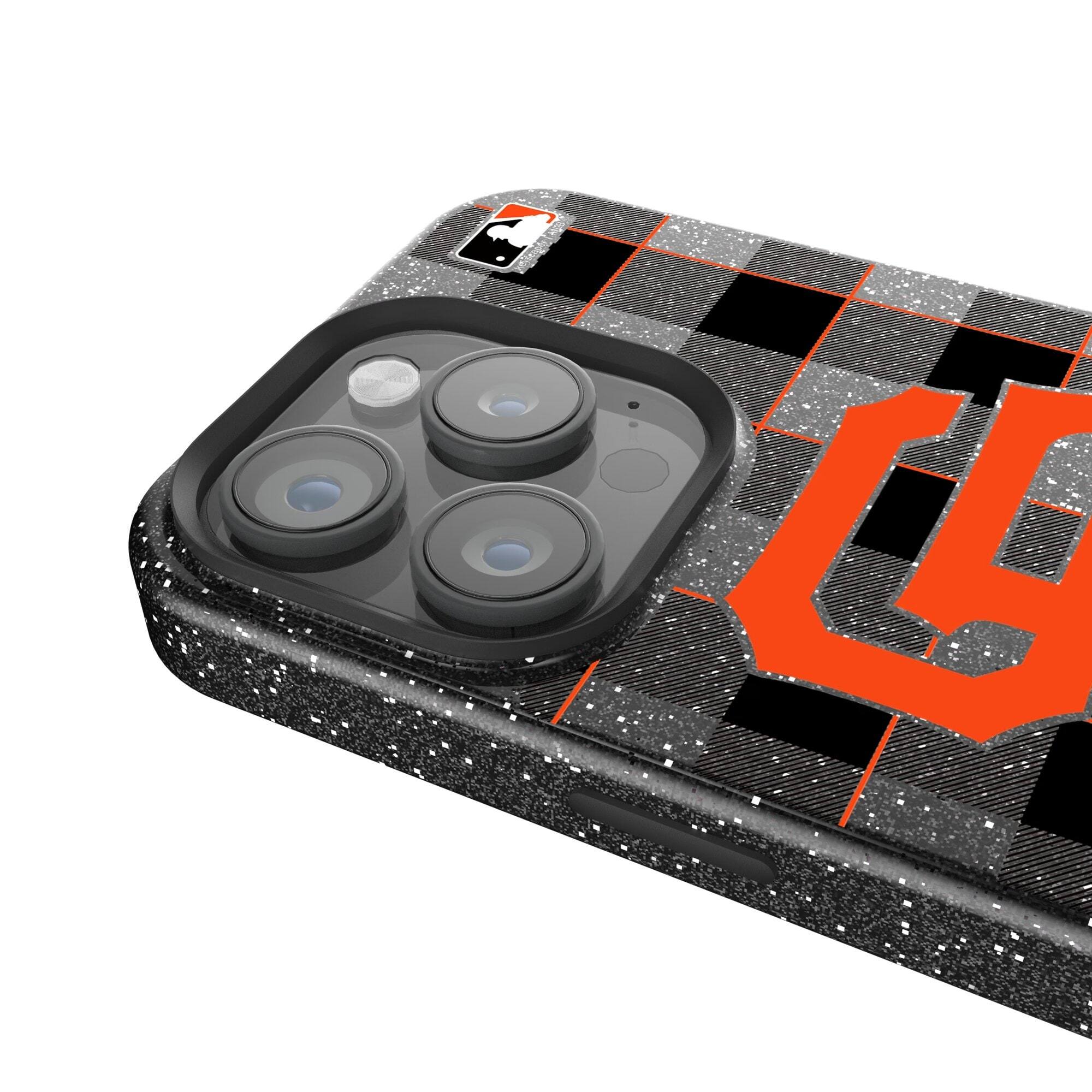Alt View 2. Keyscaper - San Francisco Giants Plaid Bling iPhone Case - 15 - Black.