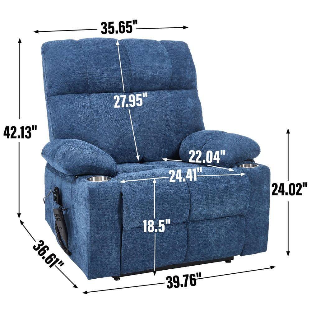 Sure, here are the corrected measurements grouped by their positions on the recliner:

- **Width:** 35.65"
- **Height:** 42.13"
- **Depth:** 39.76"
- **Seat Height:** 18.5"
- **Seat Depth:** 24.41"
- **Armrest Height:** 27.95"
- **Armrest Width:** 22.04"
- **Back Height:** 24.02"
- **Recliner Base Width:** 36.61"
