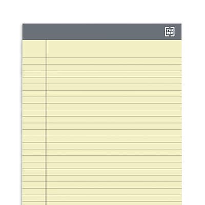 Alt View 5. TRU RED - Notepads, 8.5" x 14", Wide Ruled, Canary, 50 Sheets/Pad, 12 Pads/Pack - Yellow.