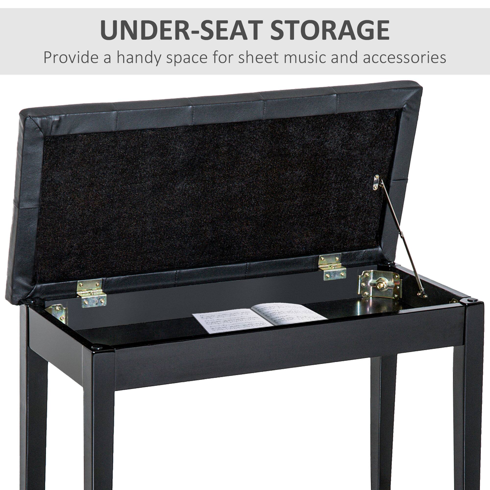 UNDER-SEAT STORAGE  
Provide a handy space for sheet music and accessories