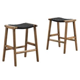 Saoirse Woven Rope Wood Counter Stool Set of 2 by Modway - 0