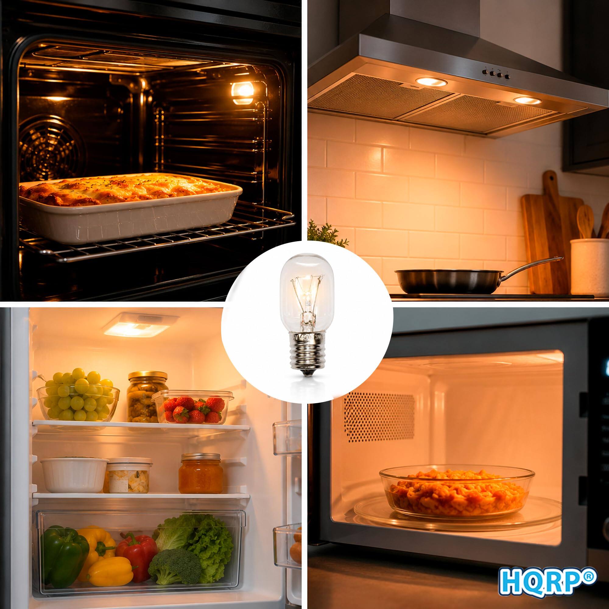 Alt View 1. HQRP - HQRP 8206232A Microwave Light Bulb 40 W 125 V E17 Intermediate Base Incandescent for Whirlpool Maytag Kenmore.