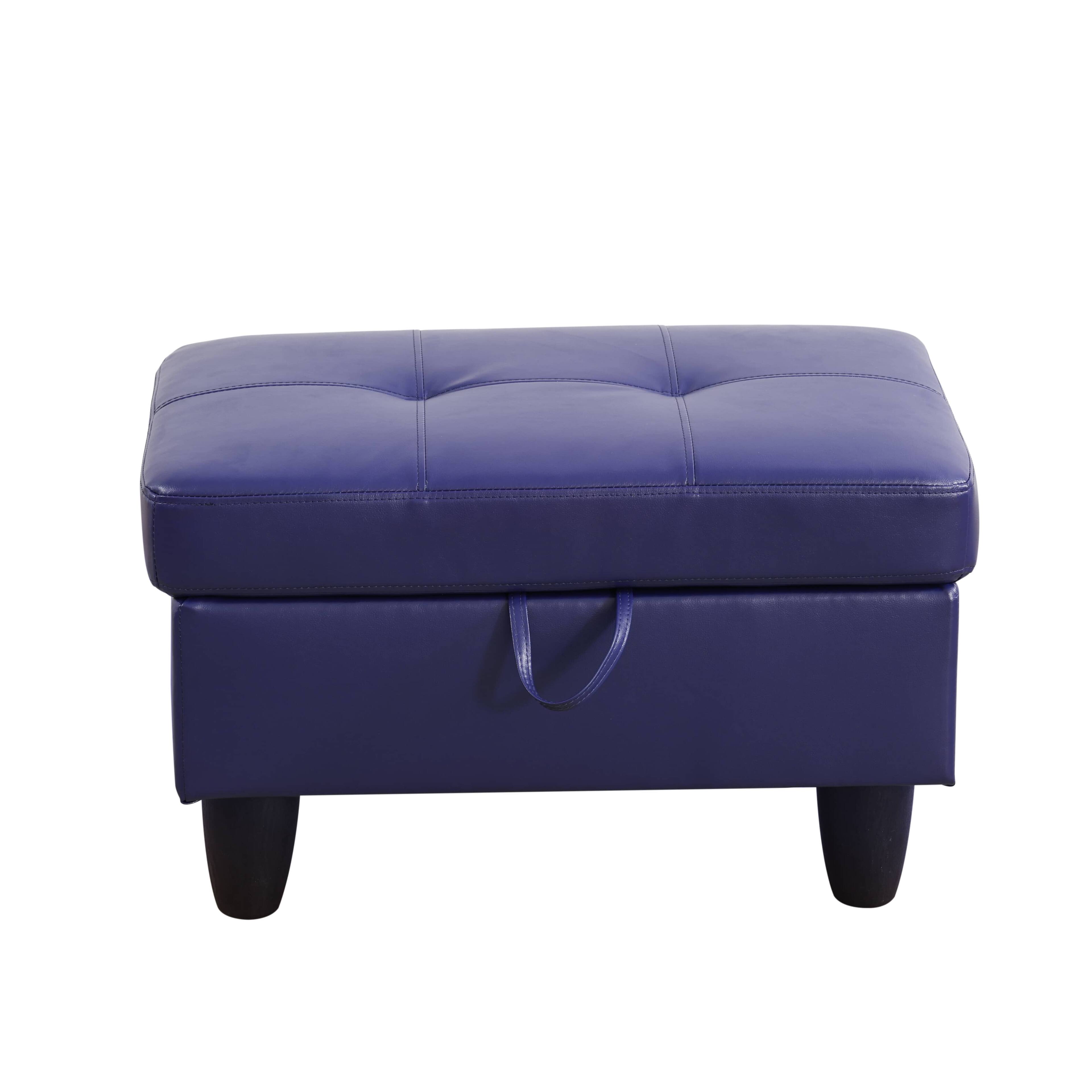 Alt View 7. Boyel Living - Premium Semi PU Upholstered Sofa Solid Wood Frame Double Spring with Left Chaise Lounge - Deep Purple.