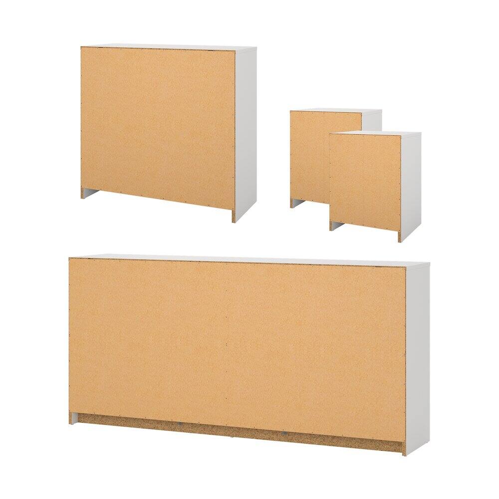 Left. Tvilum - 4-Piece Bedroom Set - White.