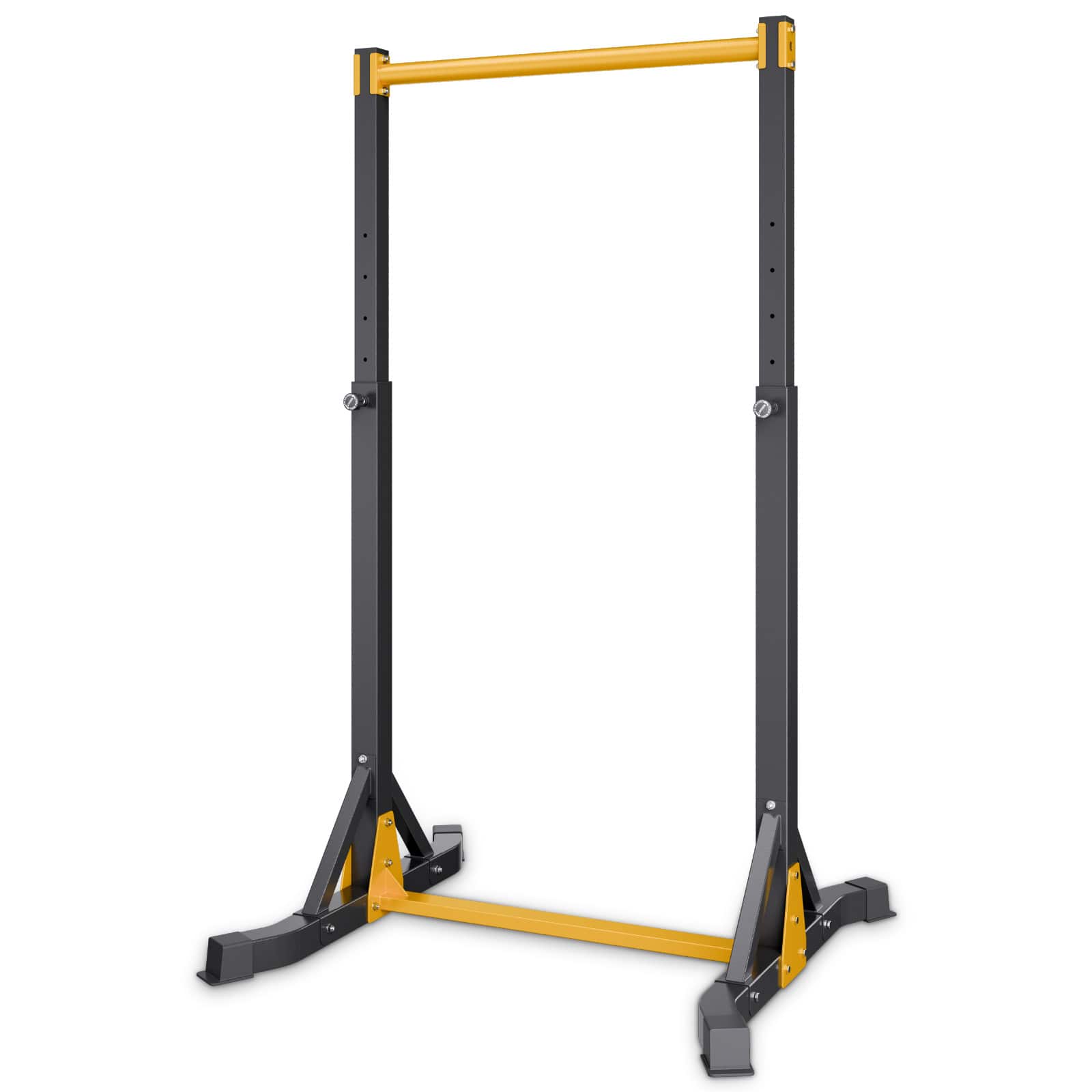 VEVOR - Pull Up Bar, 330LBS Capacity Portable Pullup Bar Station, Pullup Bars Free Standing with H-Frame Structure - Black and yellow