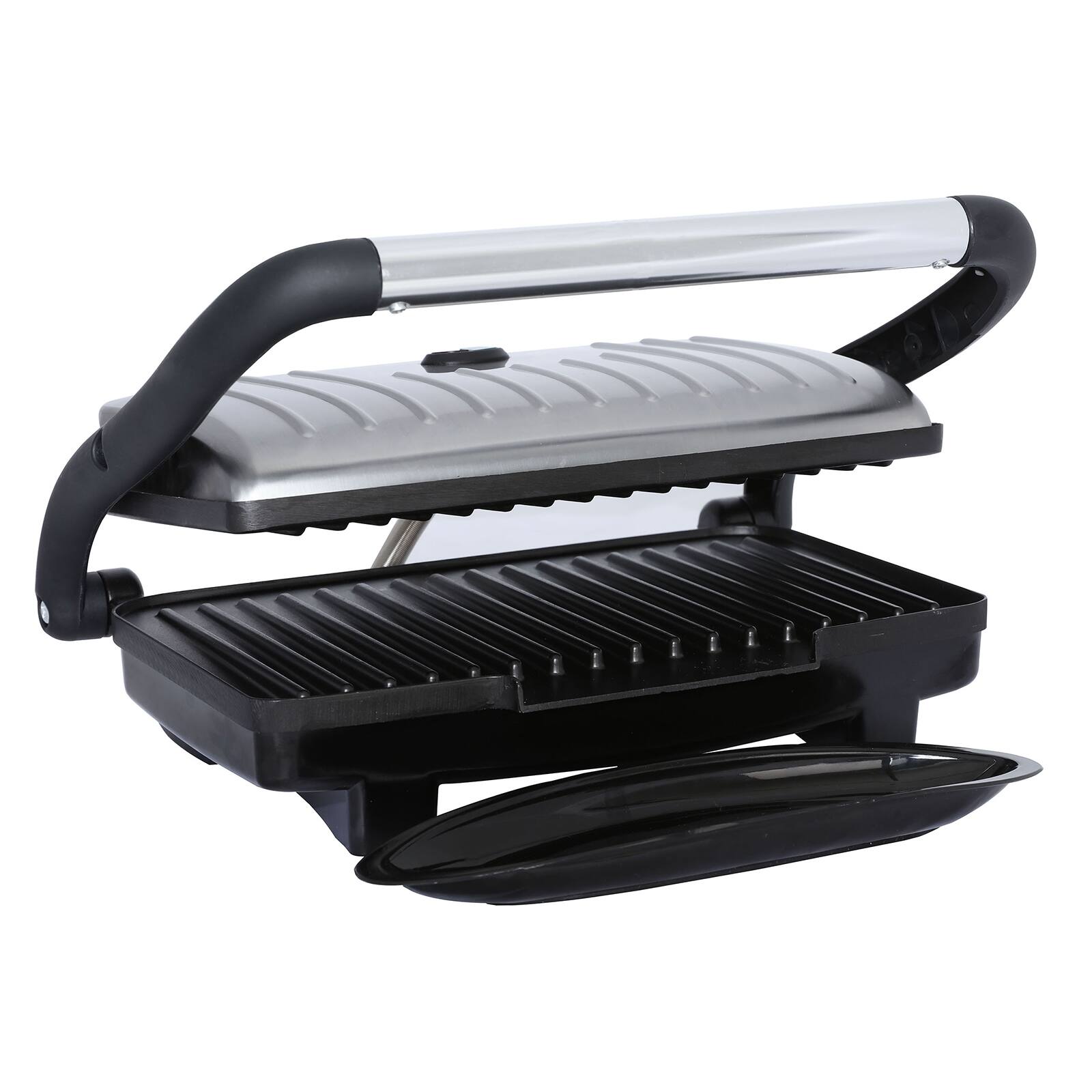 Alt View 6. Brentwood - Brentwood Select TS-611 Compact Non-Stick Panini Grill & Sandwich Maker - Silver.