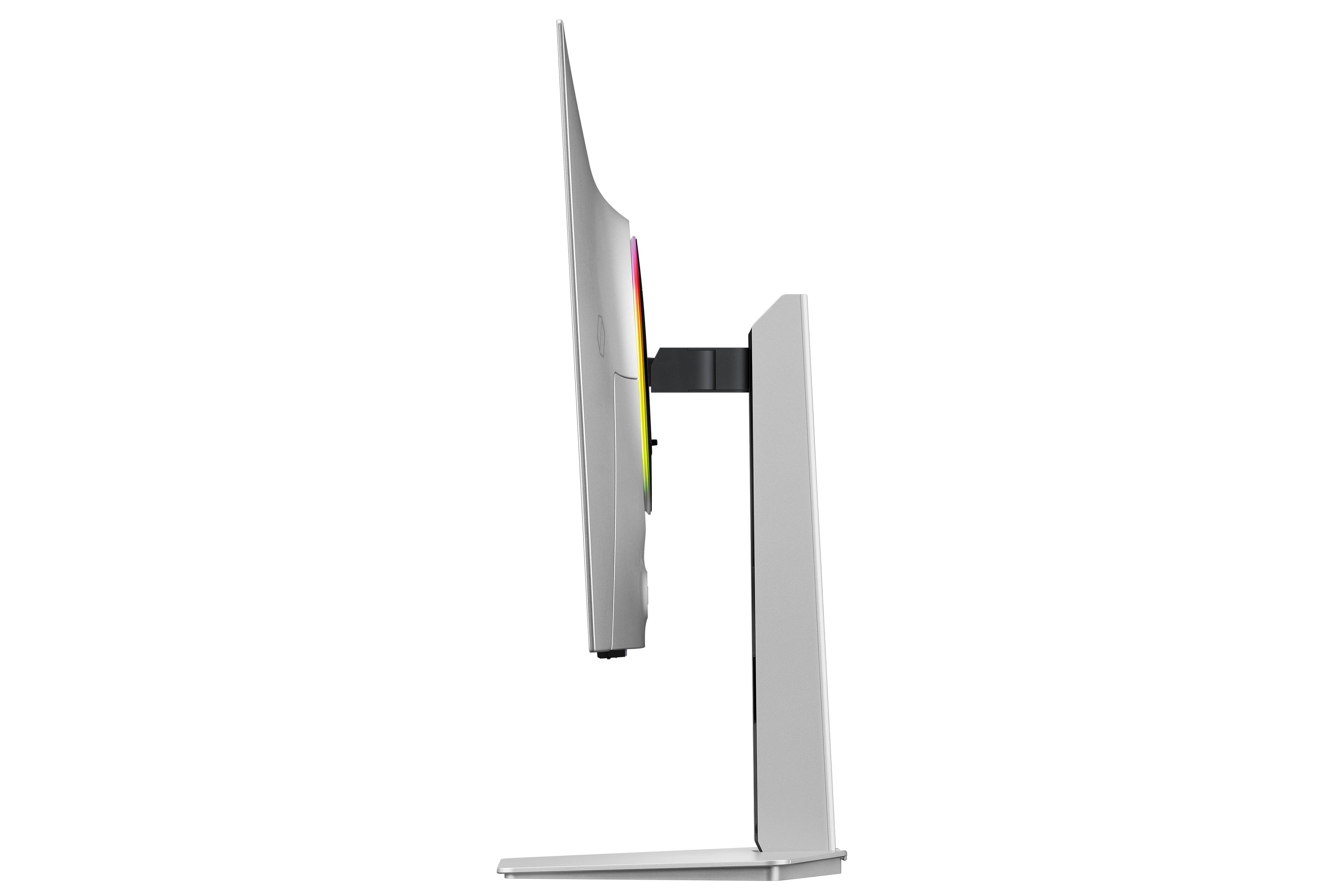 Alt View 18. Samsung - 32" Odyssey OLED G8 (G80SH) 4K UHD 240Hz 0.03ms glare free Gaming Monitor with HDR 400 (USB-C (98W), HDMI, DisplayPort) - Silver.