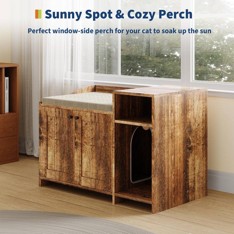 Sunny Spot & Cozy Perch  
Perfect window-side perch for your cat to soak up the sun