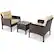 Left. Costway - 3PCS Outdoor Rattan Conversation Set Patio Garden Furniture Cushioned Sofa Chair - Beige.