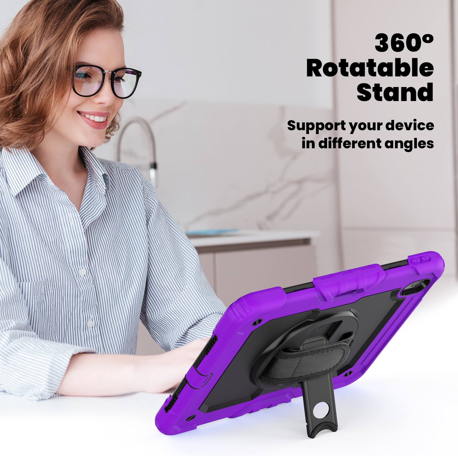 360° Rotatable Stand  
Support your device in different angles