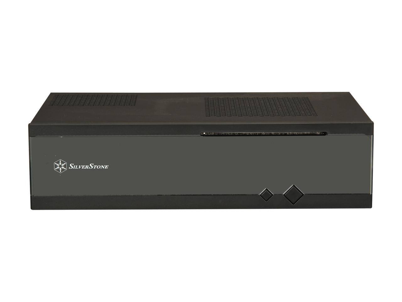 Alt View 1. SilverStone - SILVERSTONE Milo series ML05B Black Acrylic Front Panel, 0.8mm SECC body Mini-ITX Media Center / HTPC Case - Black.