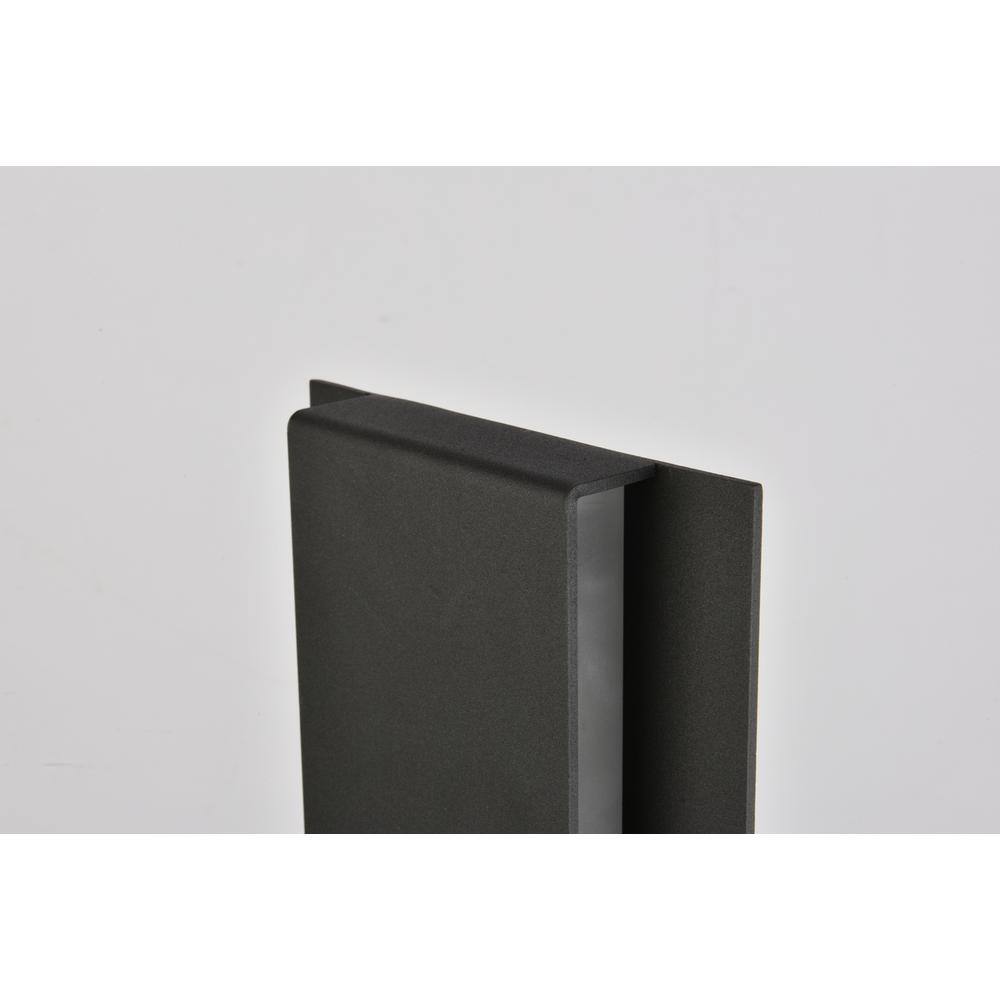 Alt View 2. Living District - Raine Integrated LED wall sconce in black - Black.