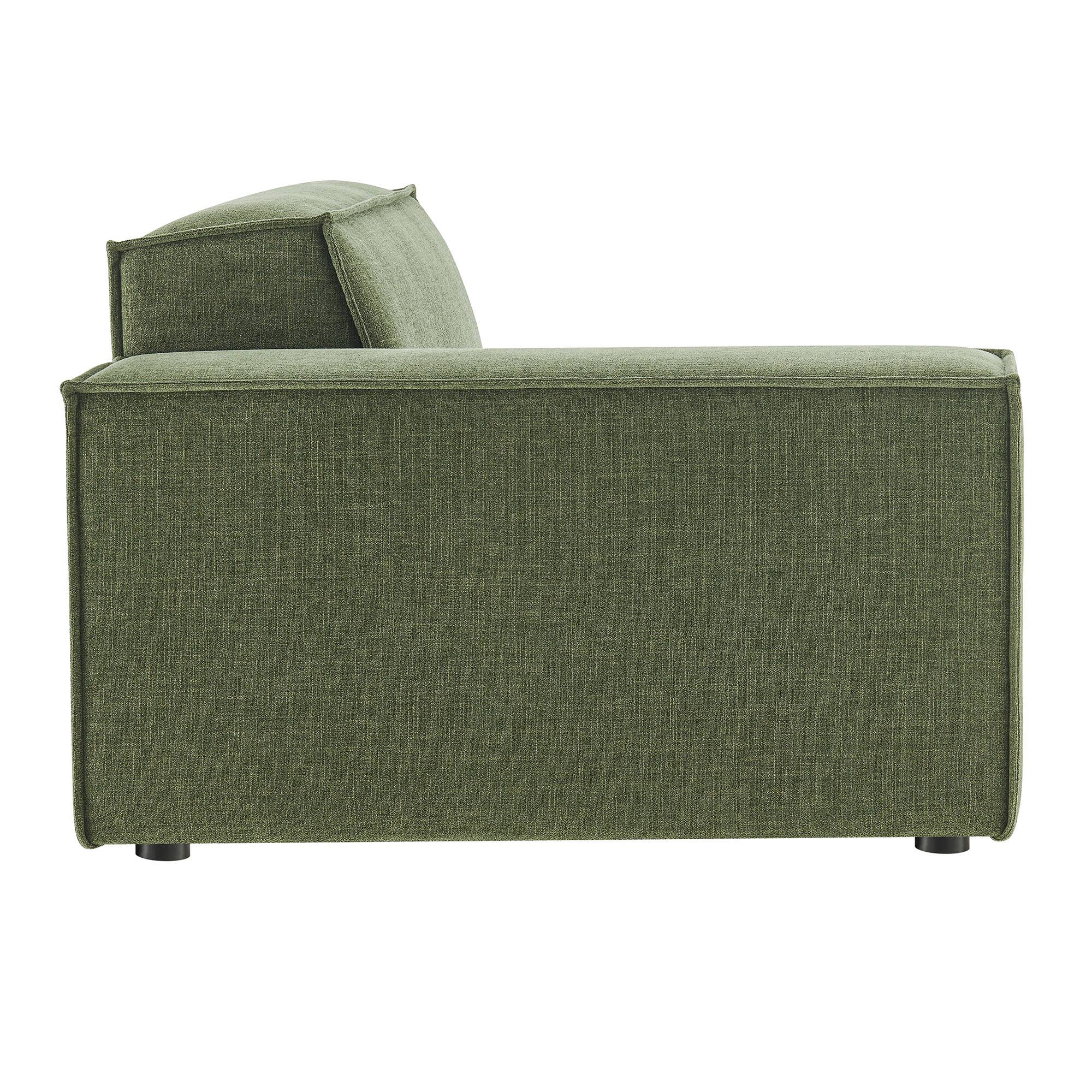 Alt View 4. Modway - Restore Performance Fabric Upholstered Left-Facing Modular Lounge Chair by Modway - Foliage.