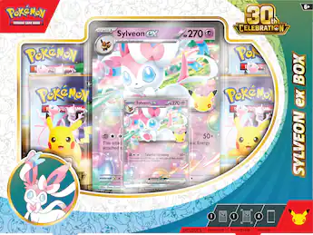 Pokémon Trading Card Game: 30th Celebration Sylveon ex Box or Pokémon Trading Card Game: 30th Celebration Sylveon ex Box or