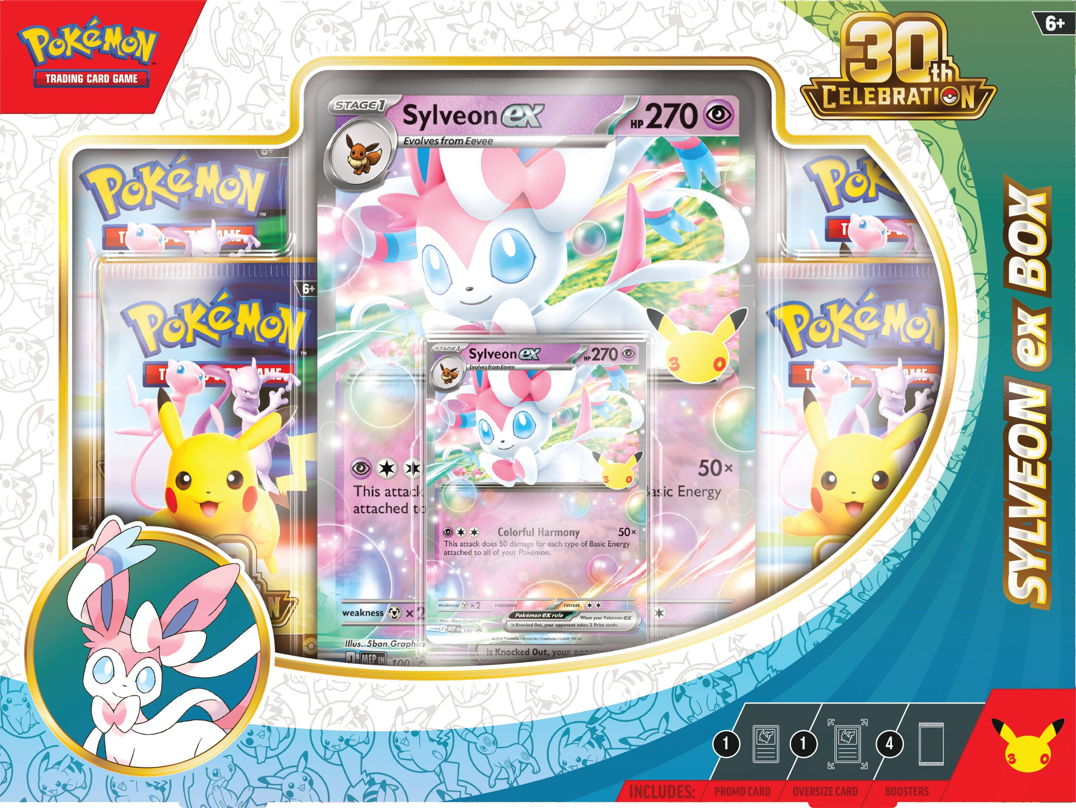 Pokémon Trading Card Game: 30th Celebration Sylveon ex Box or
