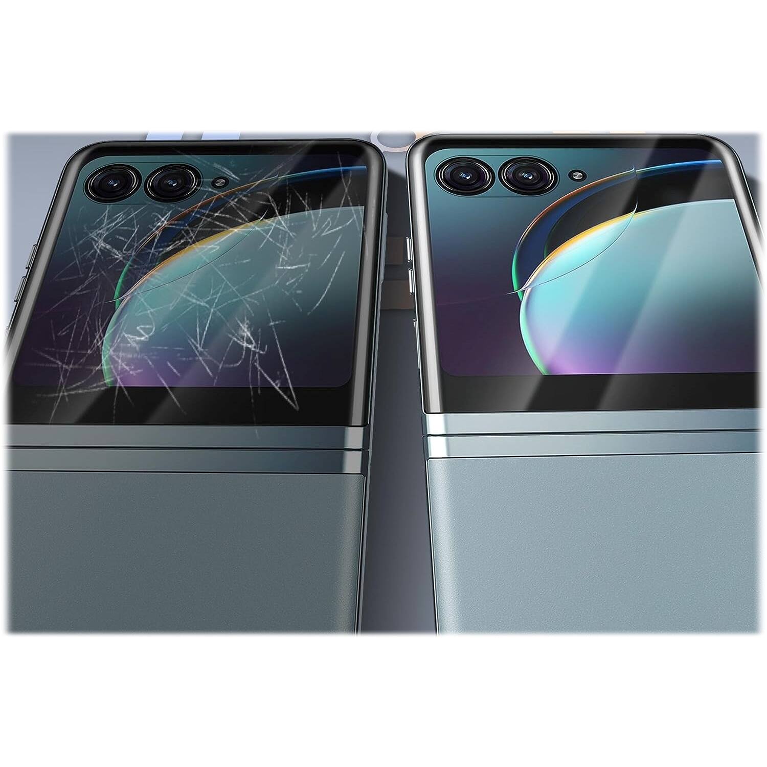 Alt View 13. SaharaCase - Full Body Flexon Film Screen Protector for Motorola Razr+ (2023) (2-Pack) - Clear.
