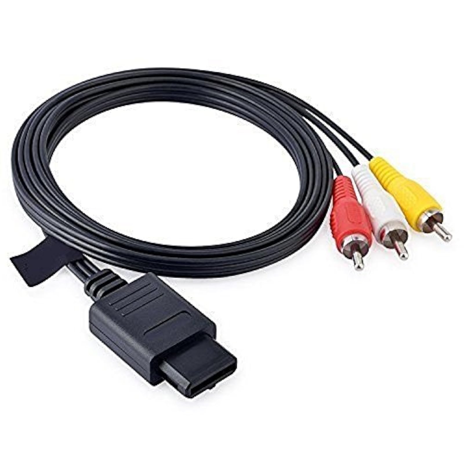 Alt View 1. Mars Devices - Composite AV Cable For Nintendo Super Nintendo / SNES GameCube Nintendo 64 / N64 - Black.