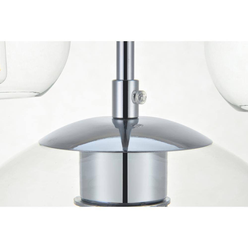 Angle. Living District - Baxter 7 Lights Chrome Pendant With Clear Glass - Chrome And Clear.