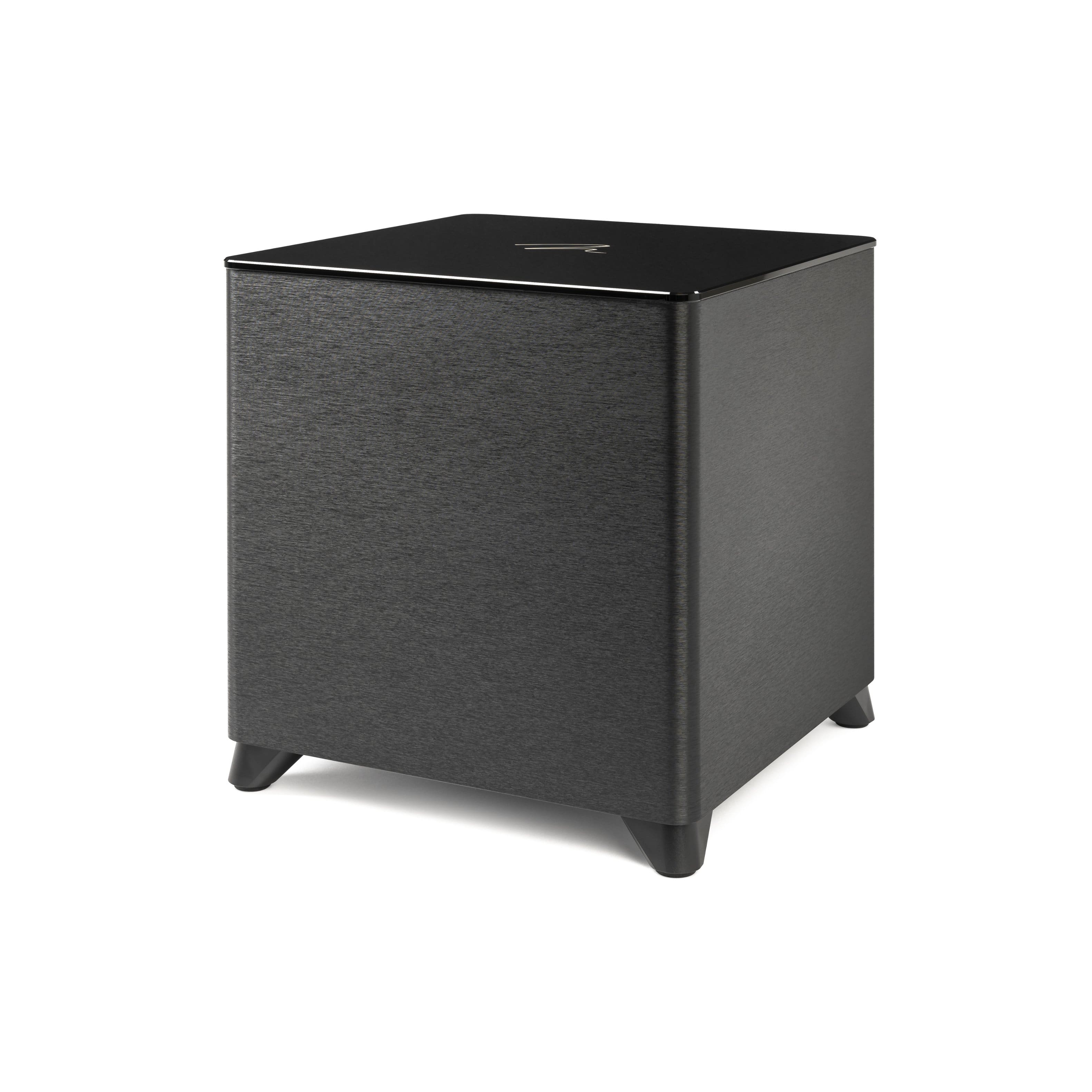 MartinLogan - Dynamo Foundation 10, 10” Sealed, Powered Subwoofer, with Magnitude MT-400 Amplifier, DSP-Optimized, and Wireless Ready - Brushed Black - Front_Zoom