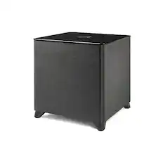 Front. MartinLogan - Dynamo Foundation 10, 10” Sealed, Powered Subwoofer, with Magnitude MT-400 Amplifier, DSP-Optimized, and Wireless Ready - Brushed Black.