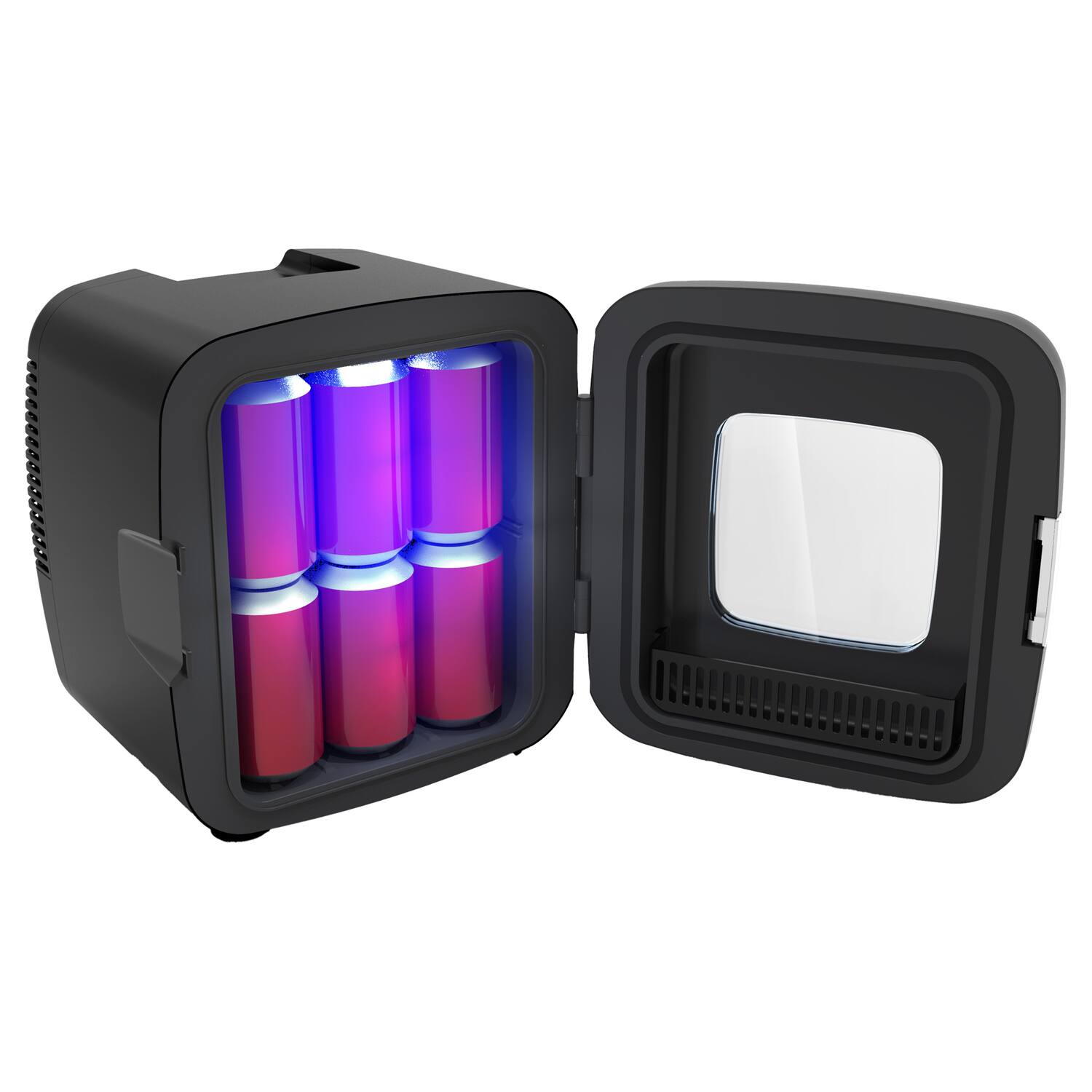 Angle. Frigidaire - Frigidaire Efmis351-black-6com_cp2 12-can Retro Personal Mini Fridge, Black - black.