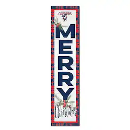 Jardine - Columbus State Cougars 12'' x 48'' Outdoor Merry Christmas Leaner - White
