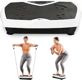 LifePro - HexaPlate Vibration Plate – Whole Body Exercise Machine with Magnetic Acupoints for Muscle Toning & Recovery - White