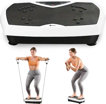 Front. LifePro - Lifepro HexaPlate Vibration Plate – Whole Body Exercise Machine with Magnetic Acupoints for Muscle Toning & Recovery - White.