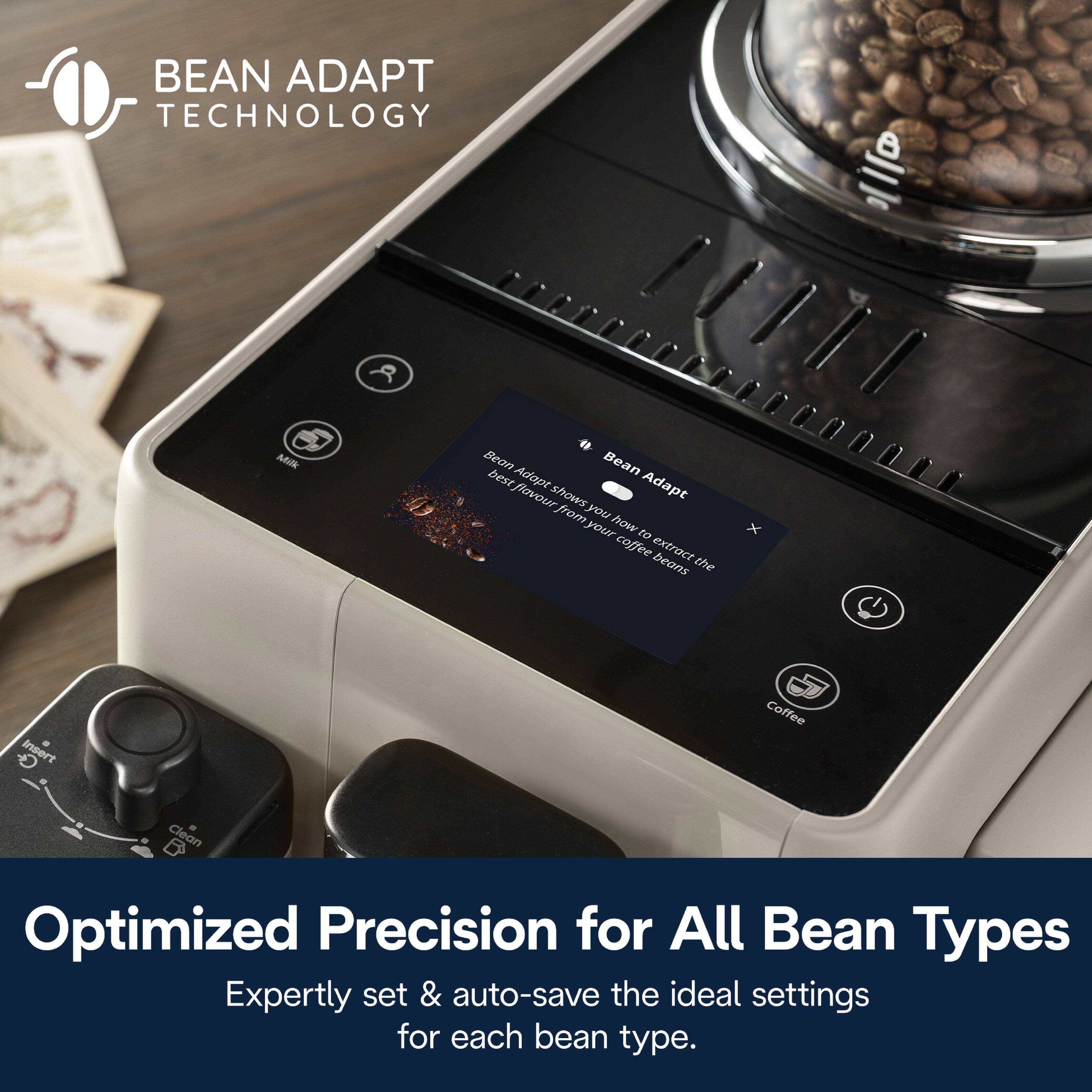 BEAN ADAPT TECHNOLOGY

Bean Adapt
shows you how to extract the best flavour from your coffee beans

Optimized Precision for All Bean Types
Expertly set & auto-save the ideal settings for each bean type.