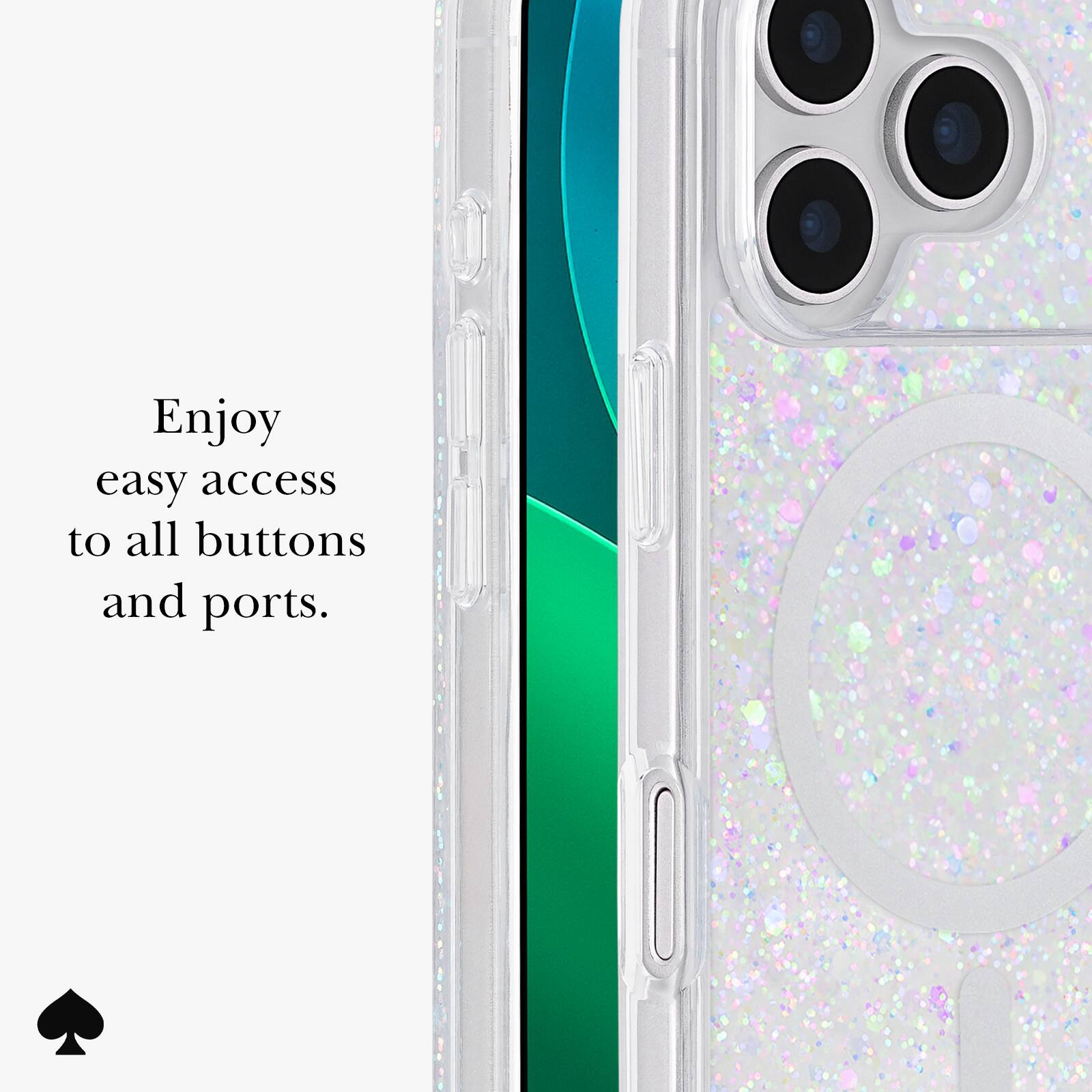 Enjoy easy access to all buttons and ports.