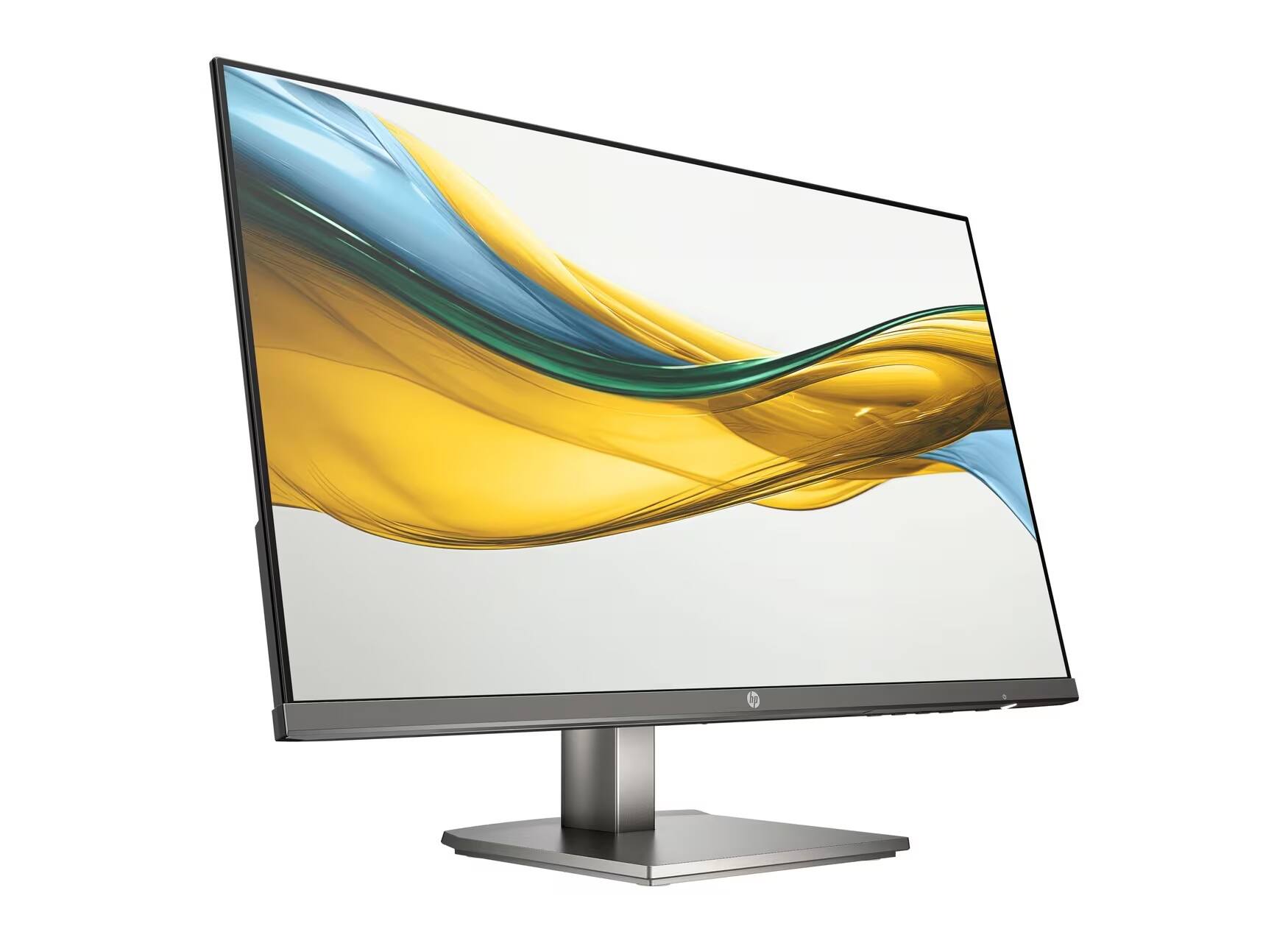 Left. HP - HP Series 5 524da 24" FHD Monitor, Anti Glare, Flicker Free, HDMI (B11W5AT#ABA) with DKZ Hub & Ergoflexy Dual Mount Arm - Black/Gray.