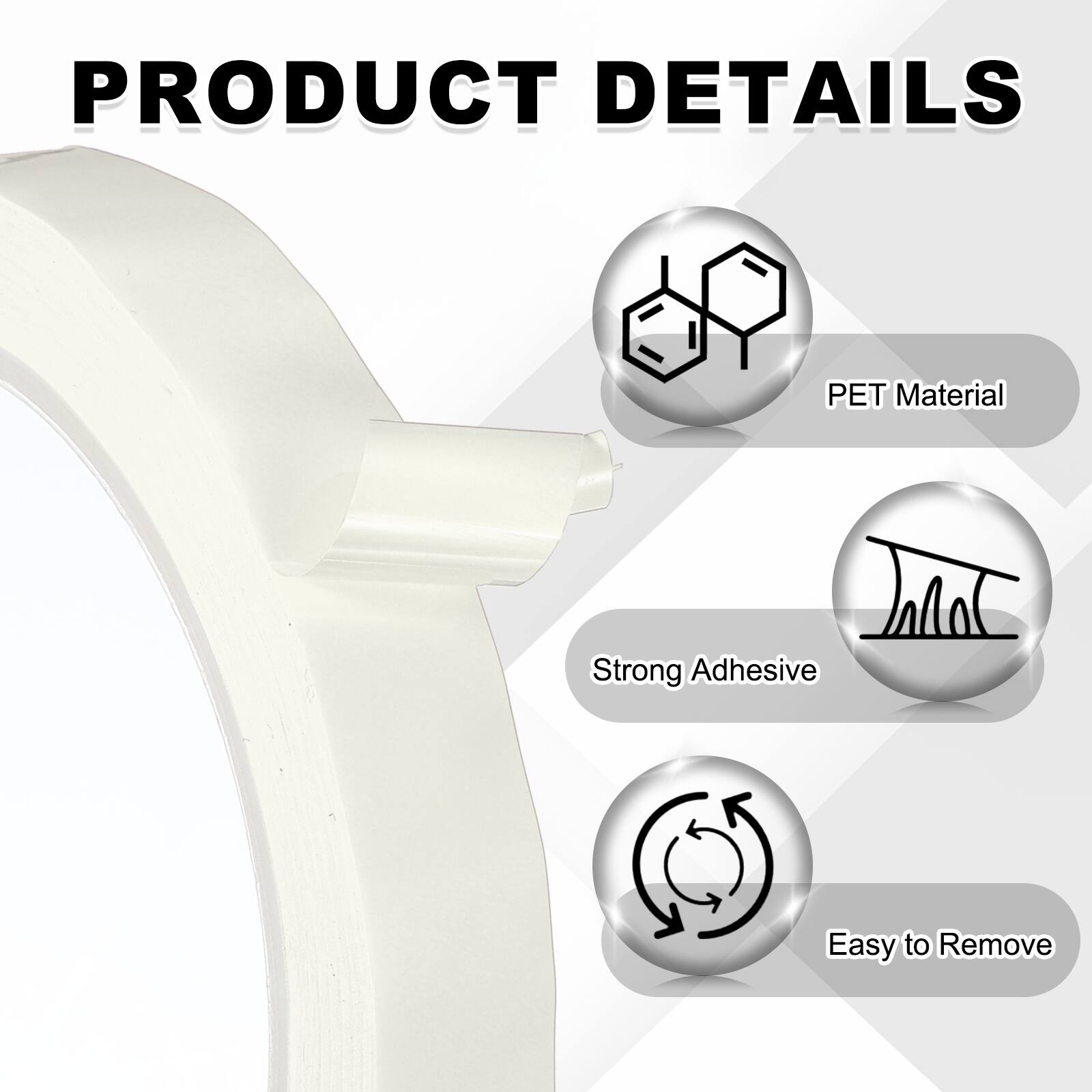 Unique Bargains 1 Roll Whiteboard Tape, 0.6in x 72yds Thin Dry Erase ...